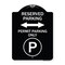 Signmission Reserved Parking Permit Parking W/and Bidirectional Arrow Aluminum Sign, 24" x 18", BW-1824-23146 A-DES-BW-1824-23146 - alternate 1